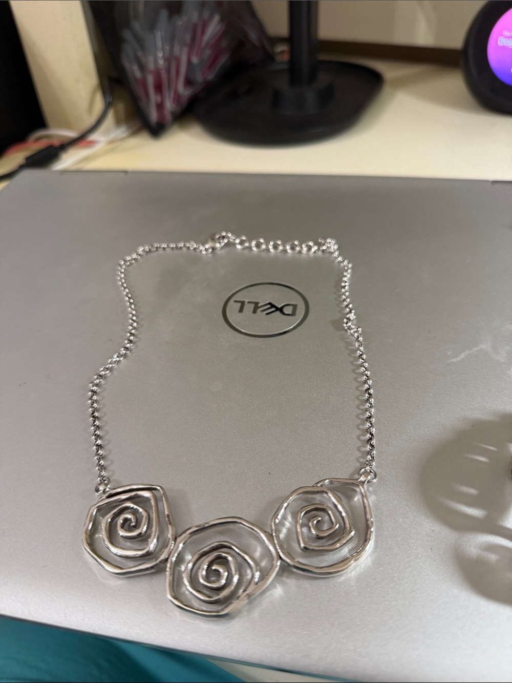 Beautiful Brighton silver swirl statement necklace. - Picture 2 of 6